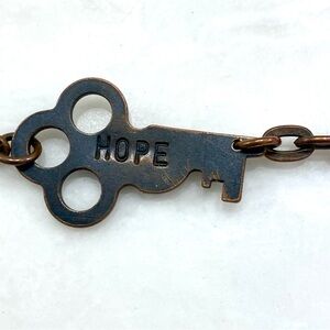 The Giving Keys Antique Copper HOPE Key Bracelet